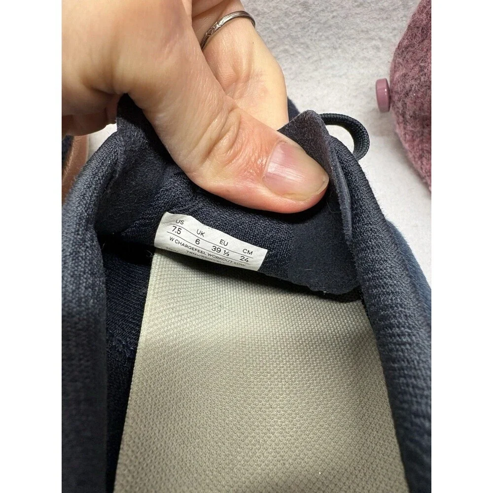 Lululemon Women's Chargefeel Workout Low Athletic Shoes 7.5 Navy Rose Gold Color